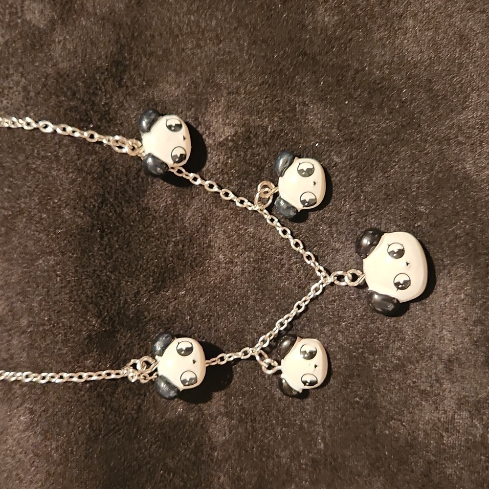 Little girls' panda necklaces